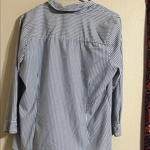 Covington Women's Blue Striped Button Down Shirt - Picture 3 of 3